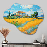 Vangogh The Yellow House In Arles II - Asymmetric Metal Wall Art