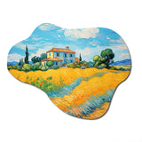 Vangogh The Yellow House In Arles II - Asymmetric Metal Wall Art