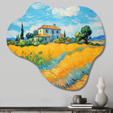 Vangogh The Yellow House In Arles II - Asymmetric Metal Wall Art