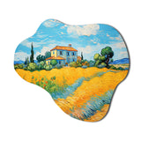 Vangogh The Yellow House In Arles II - Asymmetric Metal Wall Art