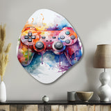 Colorful Video Game Gameplay Bliss - Asymmetric Metal Wall Art