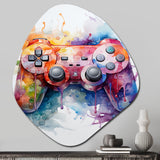 Colorful Video Game Gameplay Bliss - Asymmetric Metal Wall Art