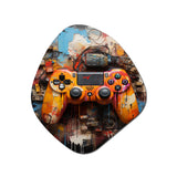 Colorful Video Game Gameplay Delight I - Asymmetric Metal Wall Art