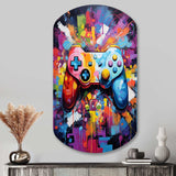 Video Game Pixel Pop I - Asymmetric Metal Wall Art