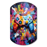 Video Game Pixel Pop I - Asymmetric Metal Wall Art