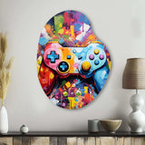 Video Game Pixel Pop I - Asymmetric Metal Wall Art