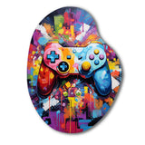 Video Game Pixel Pop I - Asymmetric Metal Wall Art