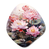 Vietnam Lotus Pond Serenade - Asymmetric Metal Wall Art