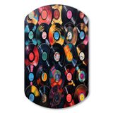 Colorful Vinyl Records Melodies III - Asymmetric Metal Wall Art