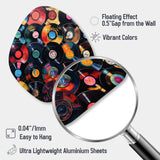 Colorful Vinyl Records Melodies III - Asymmetric Metal Wall Art