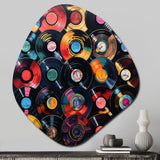 Colorful Vinyl Records Melodies III - Asymmetric Metal Wall Art