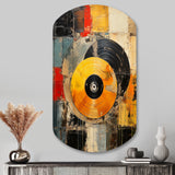 Colorful Retro Vinyl I - Asymmetric Metal Wall Art