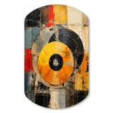 Colorful Retro Vinyl I - Asymmetric Metal Wall Art