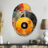 Colorful Retro Vinyl I - Asymmetric Metal Wall Art