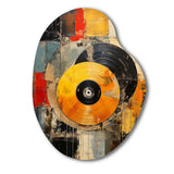 Colorful Retro Vinyl I - Asymmetric Metal Wall Art