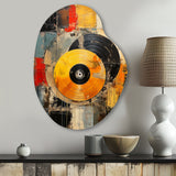 Colorful Retro Vinyl I - Asymmetric Metal Wall Art