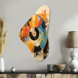 Vinyl Record Retro Vinyl II - Asymmetric Metal Wall Art