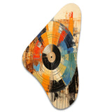 Vinyl Record Retro Vinyl II - Asymmetric Metal Wall Art