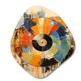 Vinyl Record Retro Vinyl II - Asymmetric Metal Wall Art