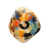 Vinyl Record Retro Vinyl II - Asymmetric Metal Wall Art