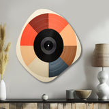 Colorful Retro Vinyl IV - Asymmetric Metal Wall Art