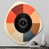 Colorful Retro Vinyl IV - Asymmetric Metal Wall Art