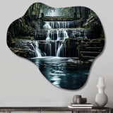 Waterfall Eternal Cascade I - Asymmetric Metal Wall Art