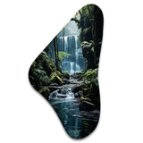 Waterfall Hidden Oasis I - Asymmetric Metal Wall Art