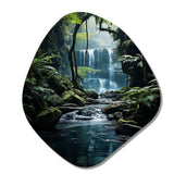 Waterfall Hidden Oasis I - Asymmetric Metal Wall Art