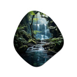 Waterfall Hidden Oasis I - Asymmetric Metal Wall Art