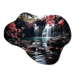 Peach Tree Waterfall Natures Elegance II - Asymmetric Metal Wall Art