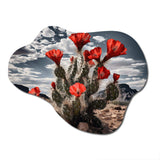 Western Desert Cactus Serenade - Asymmetric Metal Wall Art