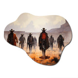 Western Frontier Vigilantes Cowboys I - Asymmetric Metal Wall Art