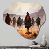 Western Frontier Vigilantes Cowboys I - Asymmetric Metal Wall Art