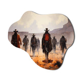 Western Frontier Vigilantes Cowboys I - Asymmetric Metal Wall Art