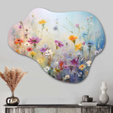 Wildflowers Blossoming Dreams - Asymmetric Metal Wall Art