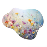 Wildflowers Blossoming Dreams - Asymmetric Metal Wall Art