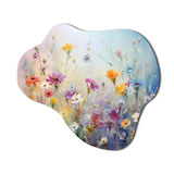 Wildflowers Blossoming Dreams - Asymmetric Metal Wall Art