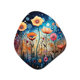 Wildflowers Whimsical Blooms Pointillism II - Asymmetric Metal Wall Art