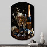 Champagne Bubbly Grapes I - Asymmetric Metal Wall Art