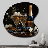 Champagne Bubbly Grapes I - Asymmetric Metal Wall Art