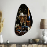 Champagne Bubbly Grapes I - Asymmetric Metal Wall Art