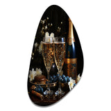 Champagne Bubbly Grapes I - Asymmetric Metal Wall Art