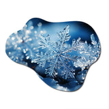 Glimmering Snowflakes II - Asymmetric Metal Wall Art