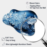 Glimmering Snowflakes II - Asymmetric Metal Wall Art