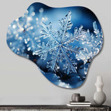 Glimmering Snowflakes II - Asymmetric Metal Wall Art