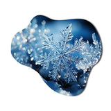 Glimmering Snowflakes II - Asymmetric Metal Wall Art