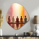 Yoga Meditative Asanas - Asymmetric Metal Wall Art