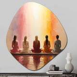 Yoga Meditative Asanas - Asymmetric Metal Wall Art