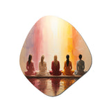 Yoga Meditative Asanas - Asymmetric Metal Wall Art